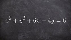 Conics identify the parts of a circle by completing the square Instructional Video