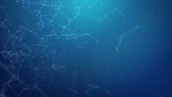 Abstract Blue connecting innovation dots and line communication concept. Internet connections, cloud computing, neural network ,molecule DNA, Medical, lobal Connectivity loop Background. Stock Footage