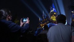 CLEAN : Harry Potter castle lights up in Hollywood for Christmas on 20th film anniversary News Clip