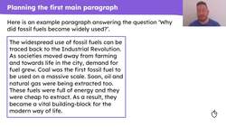 Planning and writing the first main paragraph of an essay Instructional Video