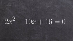 Factoring a trinomial when a is equal to two Instructional Video