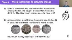 Calculate change when purchasing several items Instructional Video