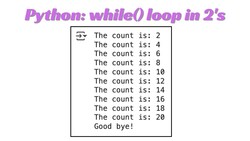 Python Lesson32: Develop a while loop that increments in 2s Instructional Video