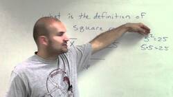 What is the definition of a square root Instructional Video