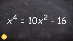 How To Solve a Polynomial Equation Raised to the Fourth Power Instructional Video