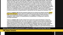 Ontario’s bike lane removal plan may not reduce congestion: internal documents News Clip