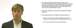 Liability on Negotiable Instrument by Agent Indorser Instructional Video