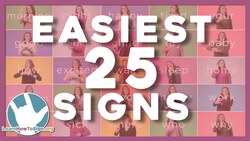 25 Easiest Signs to Remember in ASL | ASL Basics | Sign Language for Beginners Instructional Video