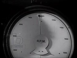 Jet engine design and Gloster E.28/39 in flight, 1941 Stock Footage