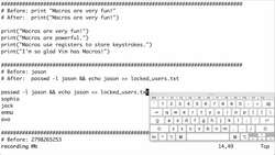 Vim Masterclass - Exercise Nine - Macros - Walkthrough Instructional Video
