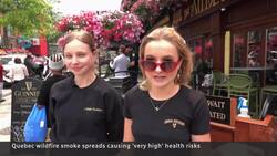 Drifting wildfire smoke pushes air quality risk 'off the charts' News Clip