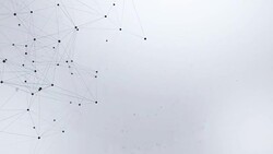 White Molecule structure. genetic and chemical compounds. Space and constellations. Science and connection Network technology communication polygonal Loop background Stock Footage