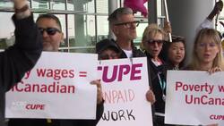 Air Canada flight attendants picket for 2nd straight day in Winnipeg News Clip