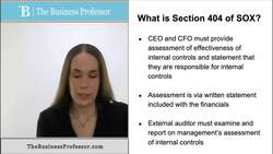 Sarbanes-Oxley Act: Understanding Section 404 and Its Importance Instructional Video