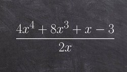 Dividing two polynomials using long division algorithm Instructional Video