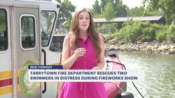 Tarrytown fire crew saves distressed swimmers during Fourth of July fireworks show News Clip