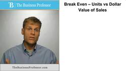 Break Even - Units vs Dollar Value of Sales Instructional Video