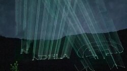 CLEAN : Mandela's face projected on Table Mountain News Clip