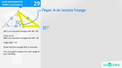 GCSE Secondary Maths Age 13-17 - Geometry & Measures: Isosceles Triangle - Explained Instructional Video