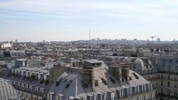 Aerial view on Paris in 4k slow motion 60fps Stock Footage