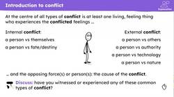 Exploring different types of conflict in Edexcel’s Conflict anthology Instructional Video