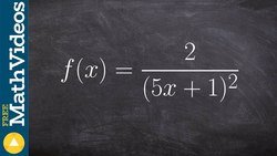 Applying the chain rule using negative exponents to take the derivative Instructional Video