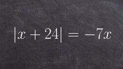 How To Solve an Absolute Value Equation when There is Only One Solution Instructional Video