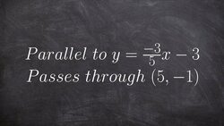How to write the equation of a line parallel to another through a point Instructional Video