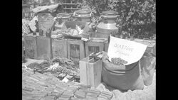 British police in Palestine (Israel) discover cache of explosives while investigating kidnapping of two of their own by Jewish insurgents News Clip