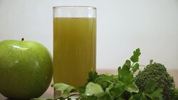 Green Vegetables Juice. Healthy Diet Detox Juice. Stock Footage