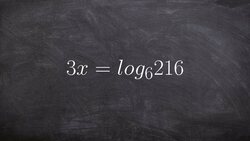 Converting an equation to exponential form then solving Instructional Video