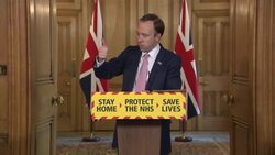 Matt Hancock and John Newton answer question during Downing Street coronavirus press briefing News Clip