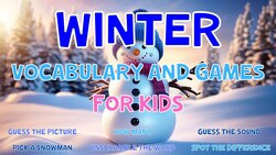 Winter Vocabulary And Games For Kids Instructional Video