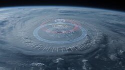 4K Hurricane Tracking Concept. Stock Footage