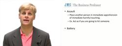 Assault and Battery - Tort Law Instructional Video