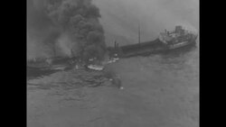 Swedish tanker "Johannishus" on fire after colliding in English Channel with Panamanian freighter Buccaneer News Clip
