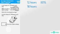 KS2 Primary Maths Age 13-17 - Ratio, Proportion and Algebra: Percentage Problems - Explained Instructional Video