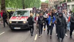 CLEAN : Black Lives Matter protesters march in British capital News Clip