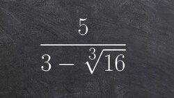 Learn how to rationalize the denominator with a binomial and cube root of a number Instructional Video