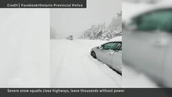 Ontario blizzard closes highways, leaves thousands in the dark News Clip