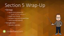 The Complete Java Developer Course: From Beginner to Master - Section Wrap-Up "Strings and the StringBuilder Class" Instructional Video