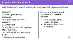 'Macbeth': an exploration of Act 5, Scenes 6 to 9 Instructional Video