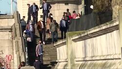 UK: Bereaved families paint mural of almost 150,000 red hearts to represent Covid-19 victims News Clip