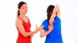 Prenatal Yoga One Arm Up, One Arm Behind Clasp Pose Instructional Video