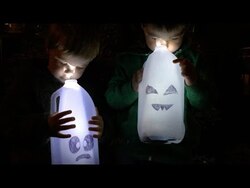 DIY Halloween Craft: Ghosts Using Milk Jugs Instructional Video