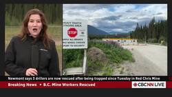 Newmont says 3 drillers are now rescued after being trapped since Tuesday in Red Chris Mine News Clip