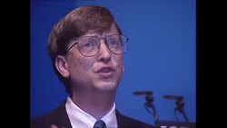 Bill Gates speaks at the Institute of Directors and presenting future technology News Clip