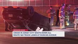 US 1 & 9 Truck Route closed in Jersey City due to multivehicle crash Instructional Video
