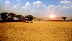 Farmer working in the field Stock Footage
