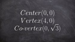 Given the center, vertex and co vertex, write the equation of the ellipse Instructional Video